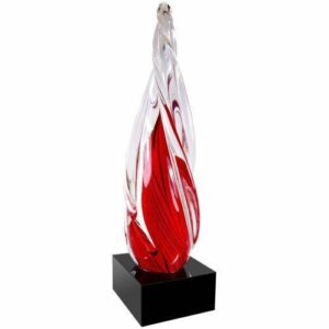 Red Twisted Spire on a Black Base