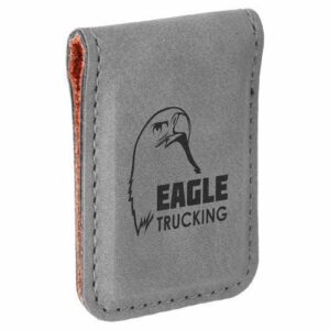 Leatherette Money Clip -Gray