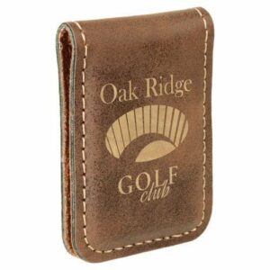 Leatherette Money Clip -Rustic