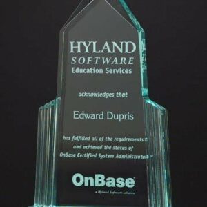 Spire Clear Acrylic Award.