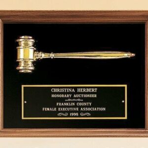 American Walnut Frame Gavel Plaque
