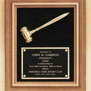 American Walnut Frame Gavel Plaque