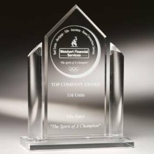 Mountain Peak Circle Acrylic Award