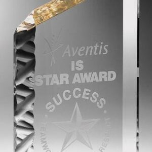 Self Standing Gold Tone Acrylic Slant