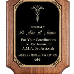 American Genuine Walnut Plaque with Satin Finish