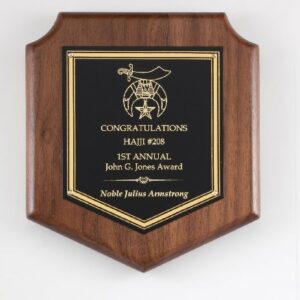 American Genuine Walnut Plaque with Satin Finish