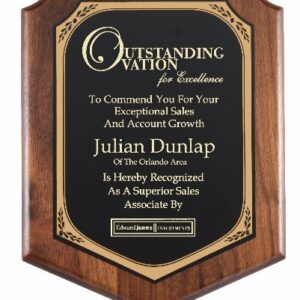 American Genuine Walnut Plaque with Satin Finish
