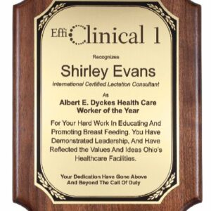 American Genuine Walnut Plaque with Satin Finish