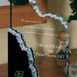 Mountain Peak Black and Clear Acrylic Award