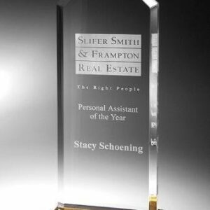 Single Peak Color Accented Acrylic Award