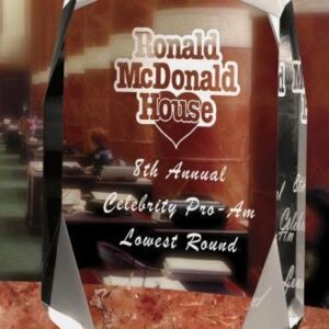 Square Multi-Faceted Clear Acrylic Award