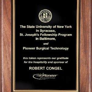 American Genuine Walnut Plaque with Satin Finish